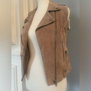 Faux suede moto vest, XS